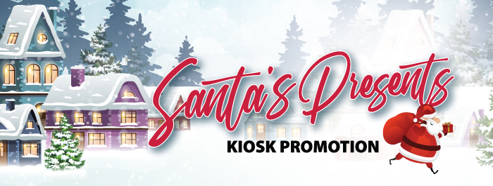 Santas Presents Clearwater Casino Resort Kiosk Promotion